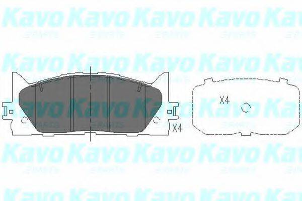 Комплект тормозных колодок, дисковый тормоз KBP-9087 KAVO PARTS