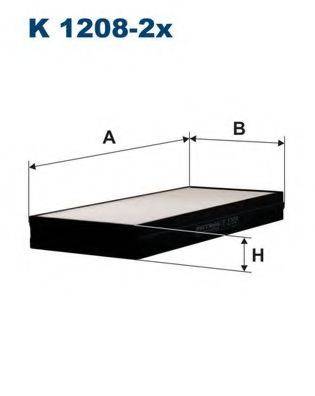 Фильтр салонный K1208-2x FILTRON