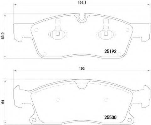 Комплект тормозных колодок, дисковый тормоз P 50 109 BREMBO