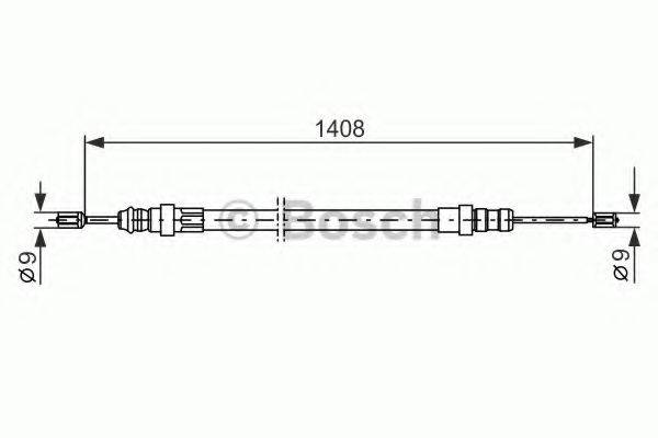 Трос, стояночная тормозная система BC2535 QUINTON HAZELL