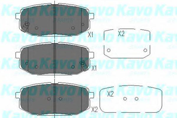 Комплект тормозных колодок, дисковый тормоз KBP-3032 KAVO PARTS