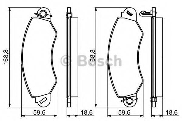 Комплект тормозных колодок, дисковый тормоз 0 986 494 300 BOSCH