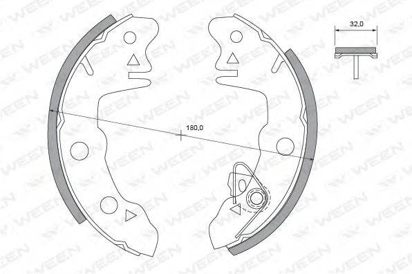 Комплект тормозных колодок 152-2341 WEEN