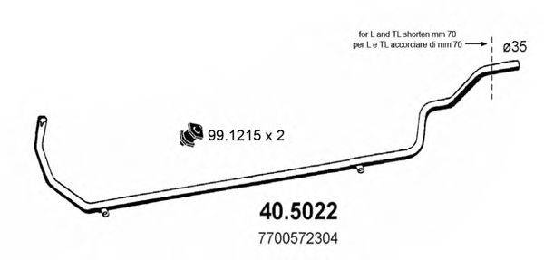 Труба выхлопного газа 40.5022 ASSO