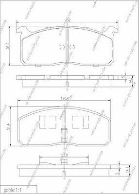 Комплект тормозных колодок, дисковый тормоз T360A24 NPS