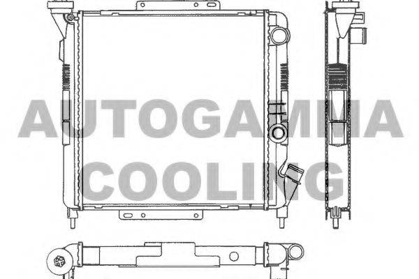 Радиатор, охлаждение двигателя 100831 AUTOGAMMA
