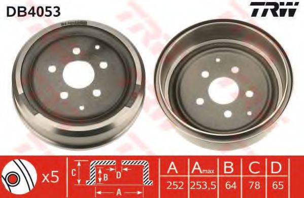 Тормозной барабан DB4053 TRW