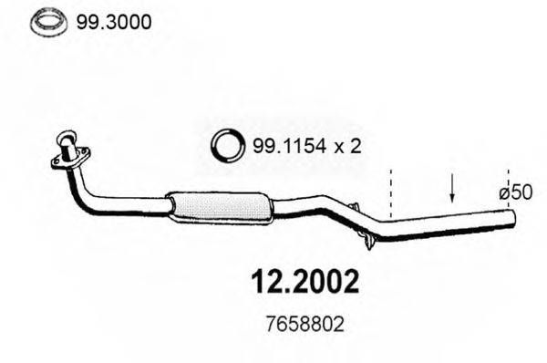 Предглушитель выхлопных газов 12.2002 ASSO