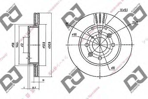 Тормозной диск BD1707 DJ PARTS