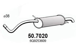 Глушитель выхлопных газов конечный 50.7020 ASSO