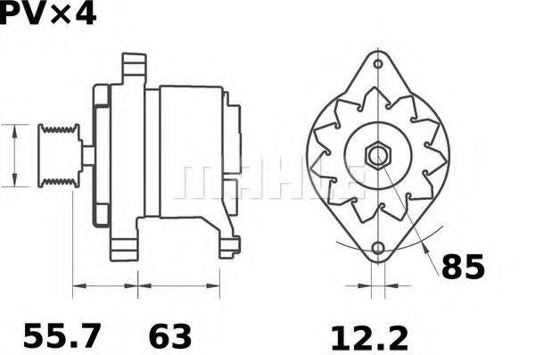 Генератор MG 595 MAHLE ORIGINAL