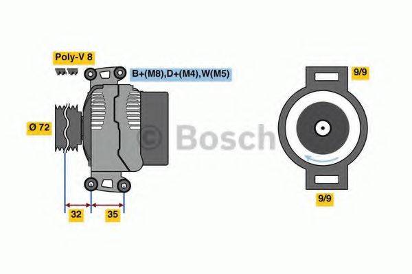 Генератор 0 986 080 310 BOSCH