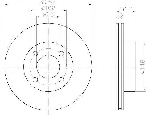 Тормозной диск MDC795 MINTEX