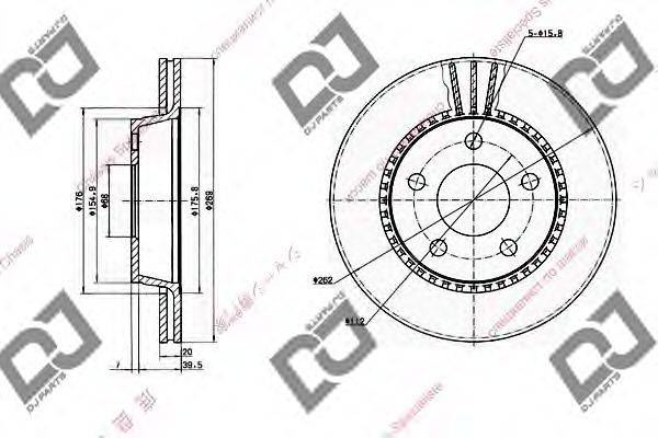 Тормозной диск BD1591 DJ PARTS