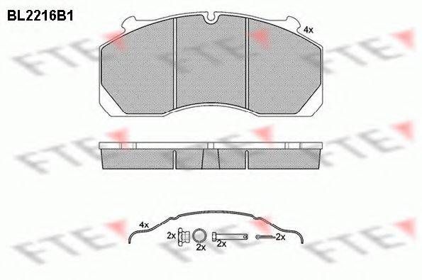 Комплект тормозных колодок BL2216B1 FTE