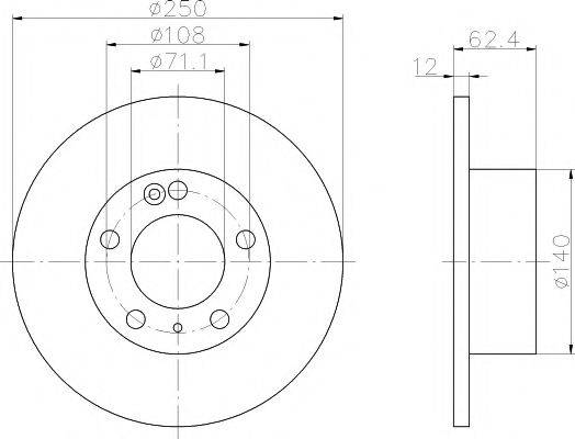 Тормозной диск MDC835 MINTEX