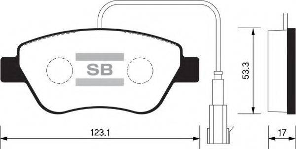 Комплект тормозных колодок, дисковый тормоз FBP1201 FI.BA