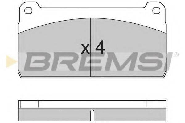 Комплект тормозных колодок, дисковый тормоз BP7237 BREMSI