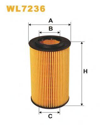 Фильтр масляный WL7236 WIX FILTERS