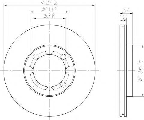 Тормозной диск MDC587 MINTEX