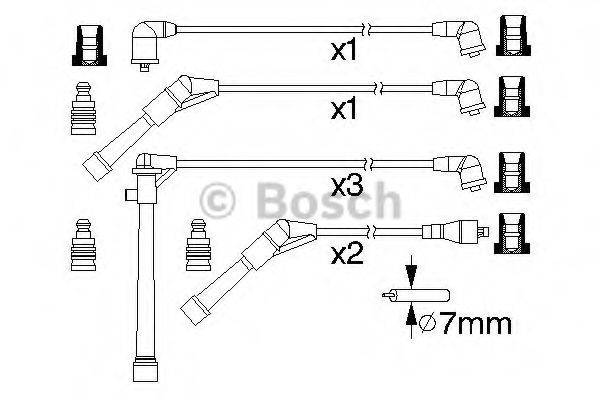 Комплект проводов зажигания 0 986 357 174 BOSCH