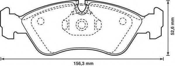Комплект тормозных колодок, дисковый тормоз 571391J-AS JURID