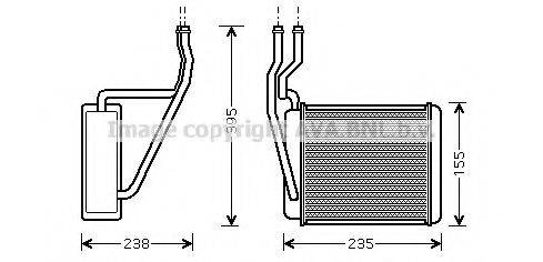 Теплообменник, отопление салона FD6329 AVA QUALITY COOLING