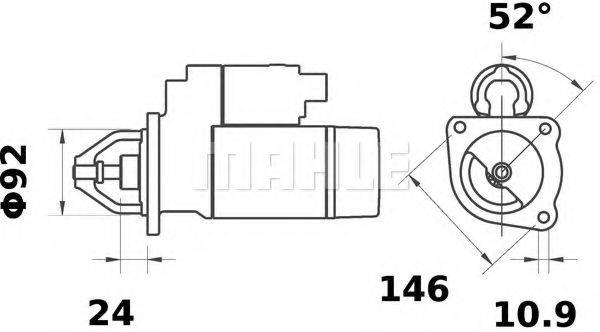 Стартер MS 357 MAHLE ORIGINAL