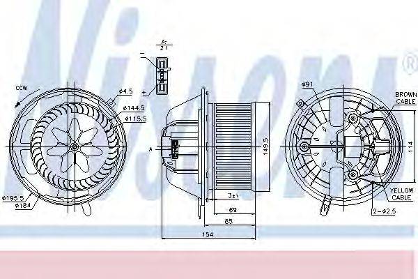 Вентилятор салона 87062 NISSENS