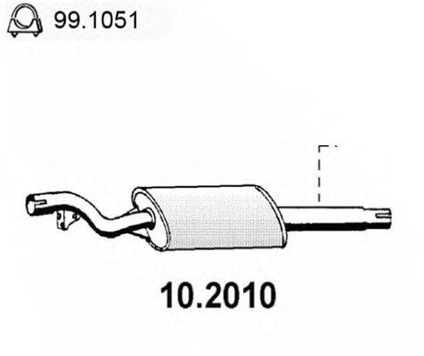 Предглушитель выхлопных газов 10.2010 ASSO