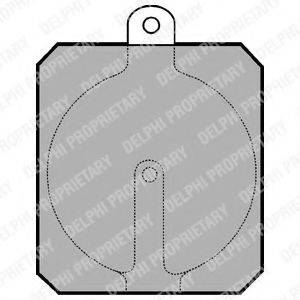 Комплект тормозных колодок, дисковый тормоз LP111 DELPHI