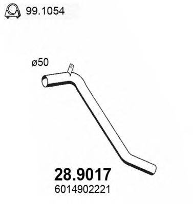 Труба выхлопного газа 28.9017 ASSO