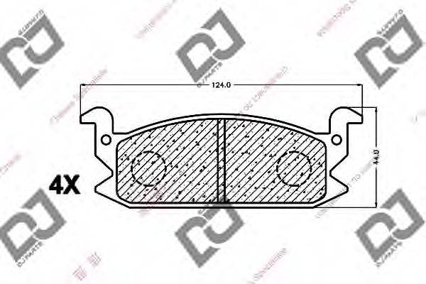 Комплект тормозных колодок, дисковый тормоз BP1419 DJ PARTS