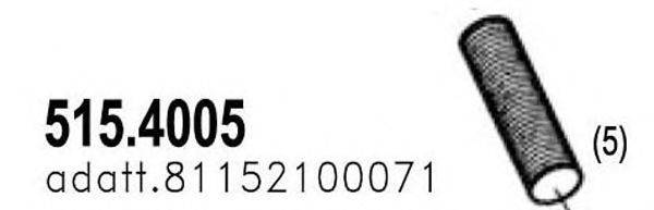 Гофрированная труба, выхлопная система 515.4005 ASSO