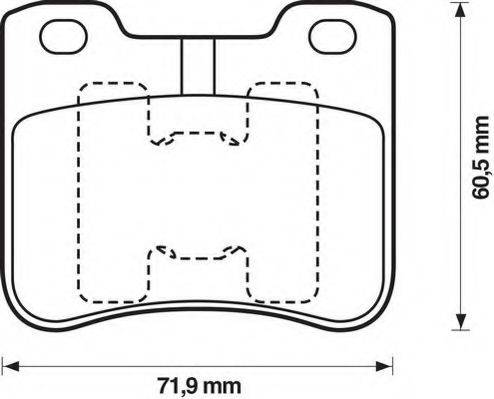 Комплект тормозных колодок, дисковый тормоз 571912J-AS JURID