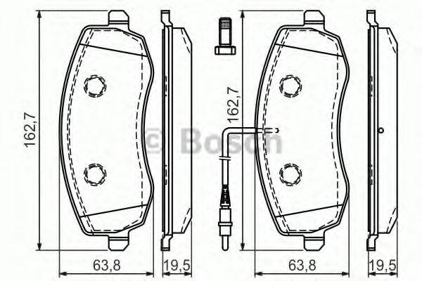 Комплект тормозных колодок, дисковый тормоз 0 986 494 385 BOSCH