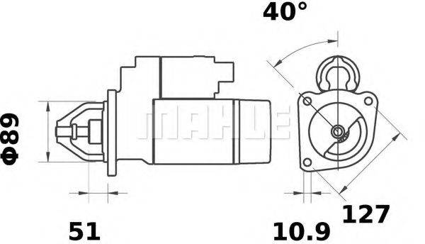 Стартер MS 270 MAHLE ORIGINAL