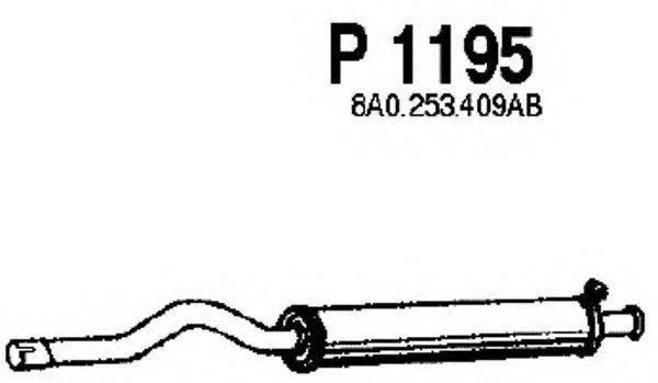 Средний глушитель выхлопных газов P1195 FENNO
