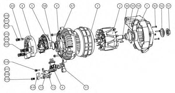 Ремкомплект 861014 PRESTOLITE ELECTRIC