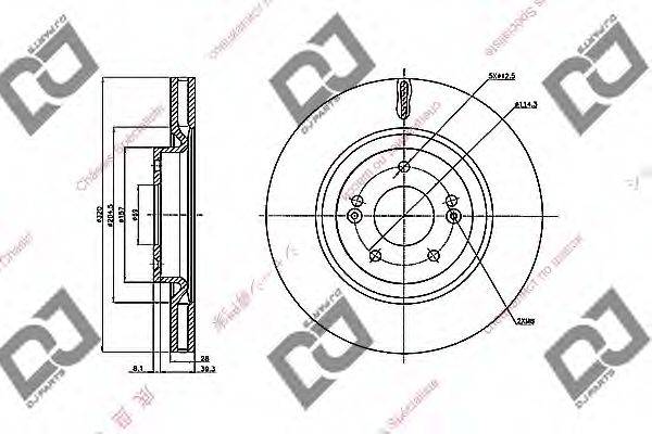 Тормозной диск BD2188 DJ PARTS