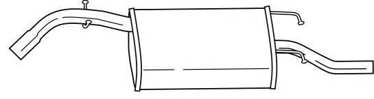 Глушитель выхлопных газов конечный SG73612 AKS DASIS