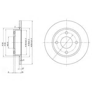 Тормозной диск BG3055 DELPHI