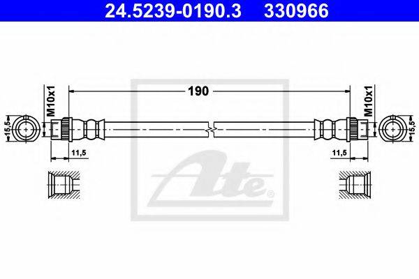 Тормозной шланг T 61 111 BREMBO