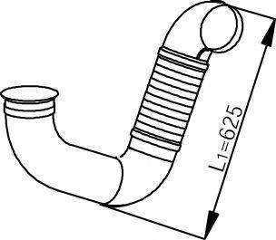 Труба выхлопного газа 53129 DINEX
