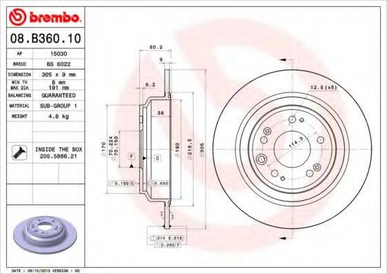 Рисунок 08.B360.10 BREMBO