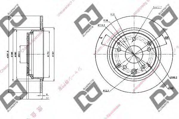 Тормозной диск BD1684 DJ PARTS