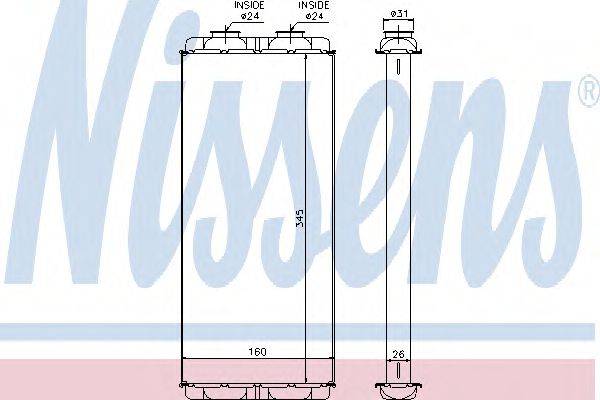 Теплообменник, отопление салона 72048 NISSENS