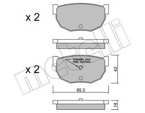 Комплект тормозных колодок, дисковый тормоз 22-0492-0 METELLI