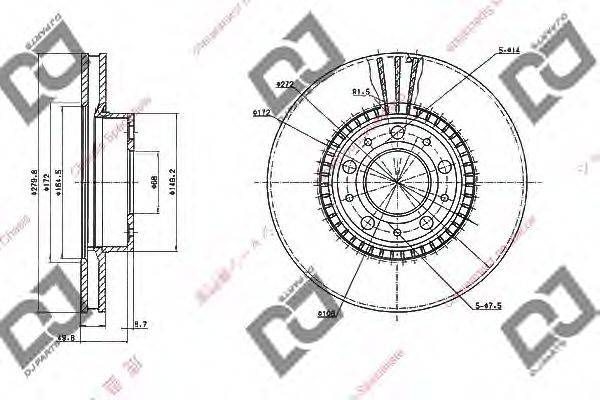 Тормозной диск BD1829 DJ PARTS