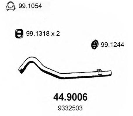 Труба выхлопного газа 44.9006 ASSO